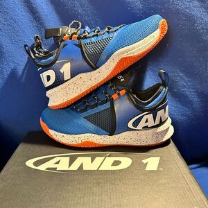 AND1 Kids Vibrant Blue and Orange Sneakers